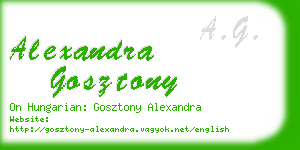 alexandra gosztony business card